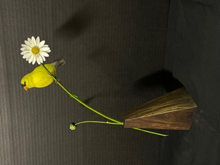 Goldfinch on Daisy work in progress, photo 3